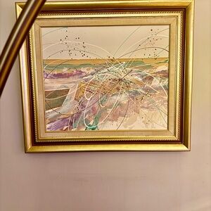 Original Abstract Gold Framed Art Piece by Patrick McNurney